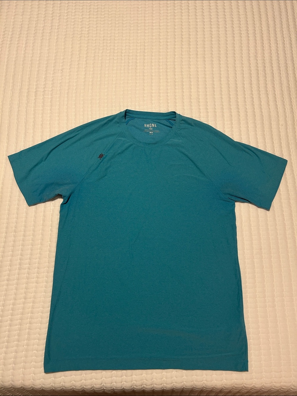 RHONE Short-Sleeve Performance Tee in Blue Medium